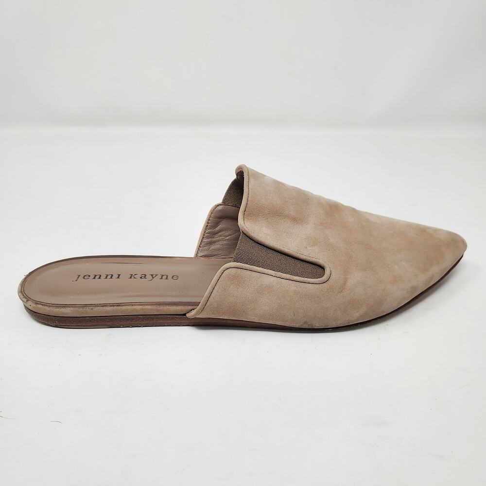 Jenny Kayne Beige Suede Mule Slides Pointy Toe Size 8 - FAIR - Picture 4 of 8